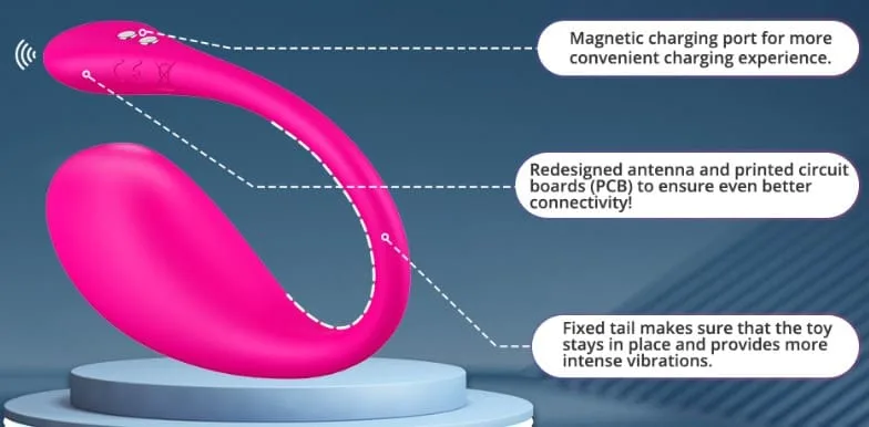 Lovense Lush 3 wearable egg vibrator with fixed tail